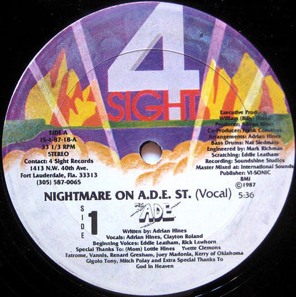 MC ADE : Nightmare On A.D.E. St. (12")