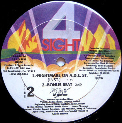 MC ADE : Nightmare On A.D.E. St. (12")