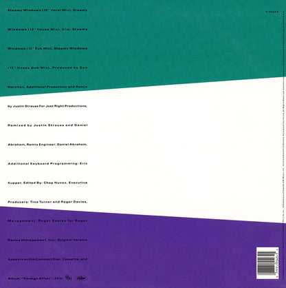 Tina Turner : Steamy Windows (12", Single, Pic)