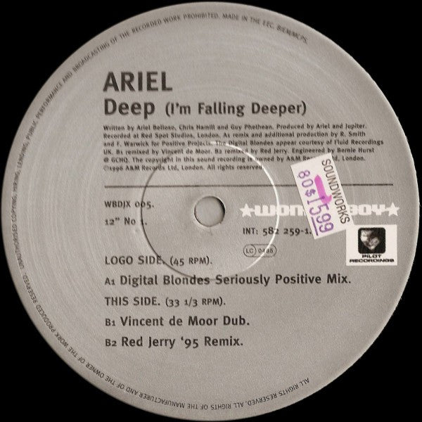 Ariel (3) : Deep (I'm Falling Deeper) (2x12")