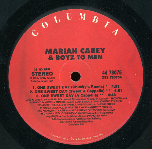 Mariah Carey & Boyz II Men : One Sweet Day (12")