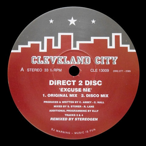 Direct 2 Disc : Excuse Me (12")