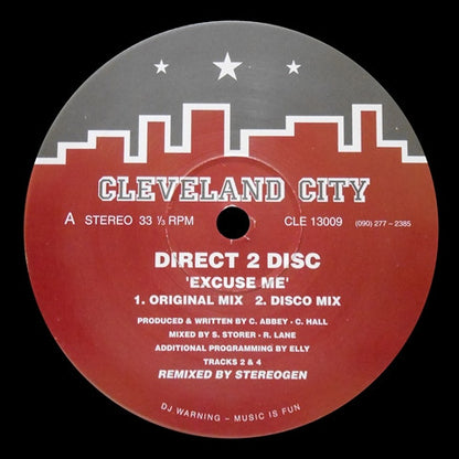 Direct 2 Disc : Excuse Me (12")