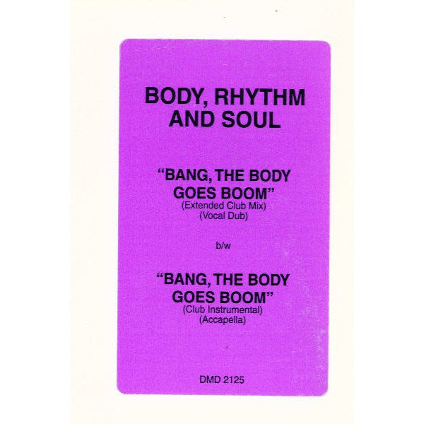 Body, Rhythm and Soul : Bang, The Body Goes Boom (12", Promo)