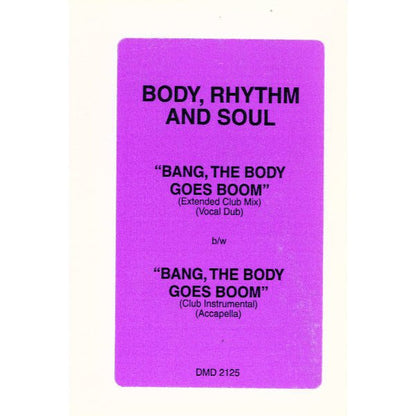 Body, Rhythm and Soul : Bang, The Body Goes Boom (12", Promo)