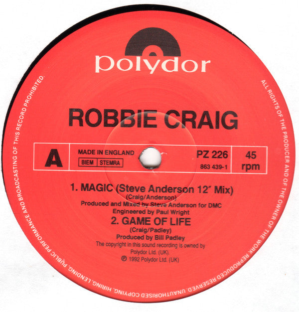 Robbie Craig : Magic (12")