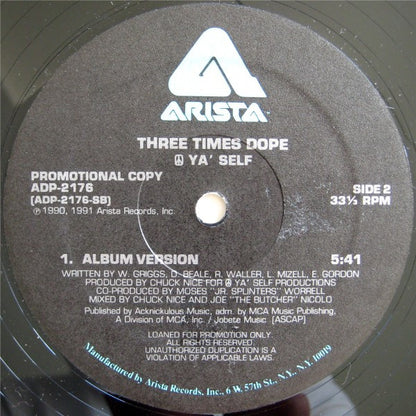 Three Times Dope : Peace Ya' Self (12", Promo)