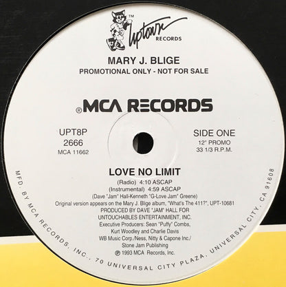 Mary J. Blige : Love No Limit (12", Promo)