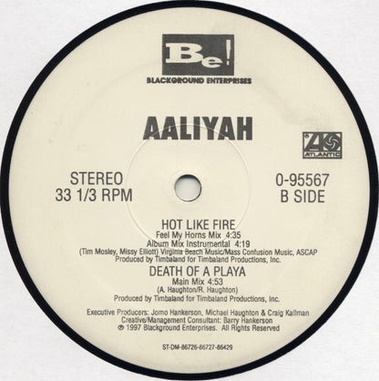 Aaliyah : The One I Gave My Heart To / Hot Like Fire (12")