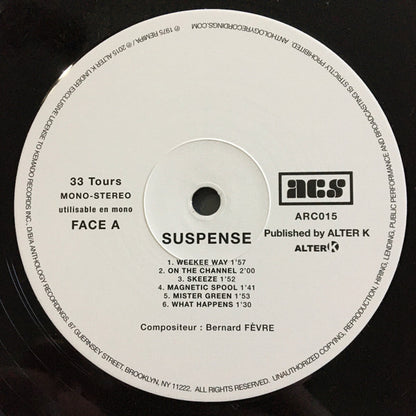 Bernard Fevre : Suspense (LP, Album, Ltd, RE, RM)