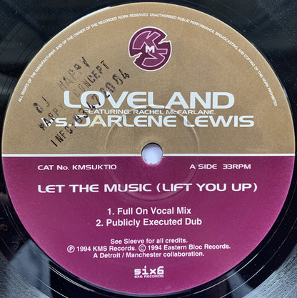 Loveland Featuring Rachel McFarlane Vs. Darlene Lewis : Let The Music (Lift You Up) (12", Single)