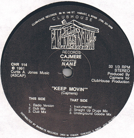 Cajmere Featuring Nané : Keep Movin' (12")