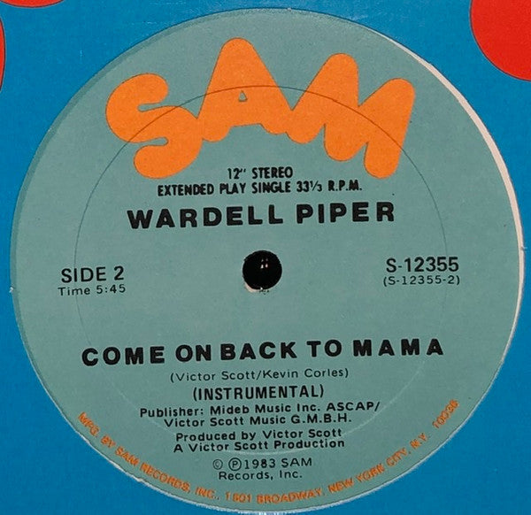 Wardell Piper : Come On Back To Mama (12", Single)
