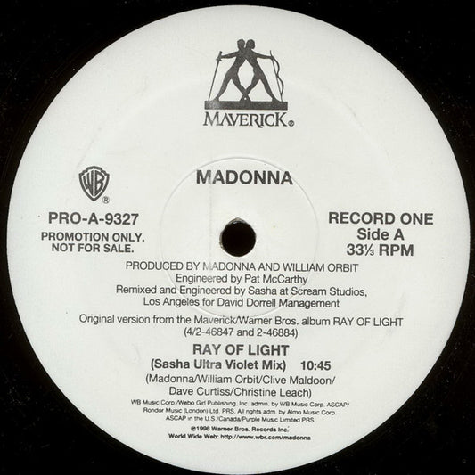 Madonna : Ray Of Light (2x12", Promo)