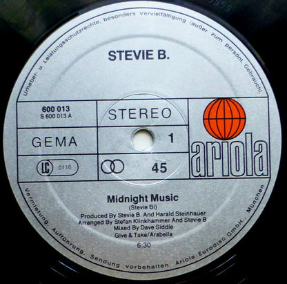 Stevie B. : Midnight Music (Part 1 & 2) (12", Maxi)