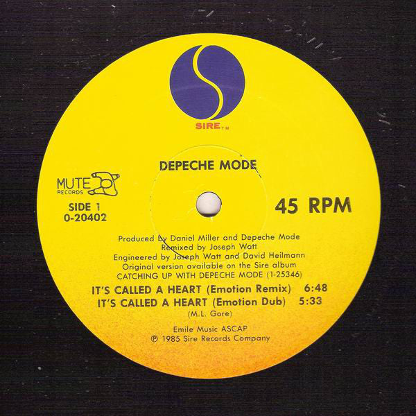 Depeche Mode : It's Called A Heart (12", Maxi, S/Edition)