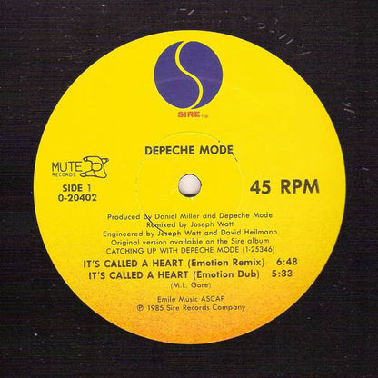 Depeche Mode : It's Called A Heart (12", Maxi, S/Edition)