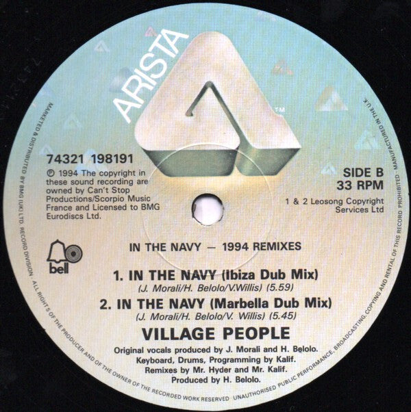 Village People : In The Navy (1994 Remixes) (12")
