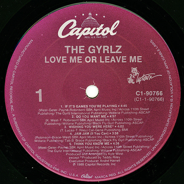 The Gyrlz : Love Me Or Leave Me (LP, Album)
