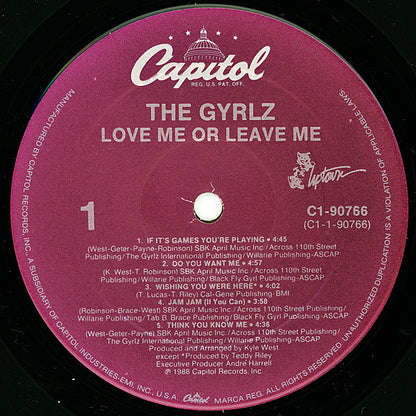 The Gyrlz : Love Me Or Leave Me (LP, Album)