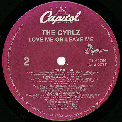 The Gyrlz : Love Me Or Leave Me (LP, Album)