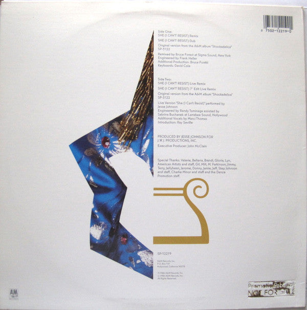 Jesse Johnson : She (I Can't Resist) (12", Promo)