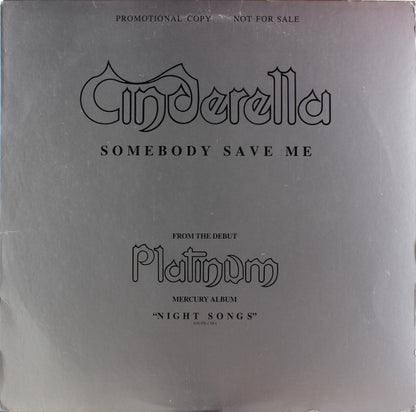 Cinderella (3) : Somebody Save Me (12", Promo)