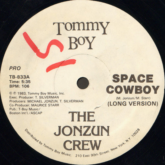 The Jonzun Crew : Space Cowboy (12", Promo)