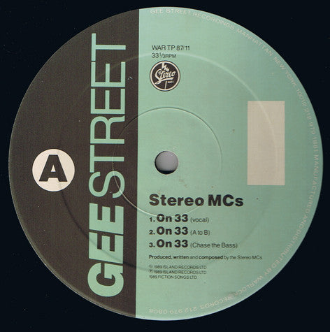 Stereo MCs* : On 33 (12")