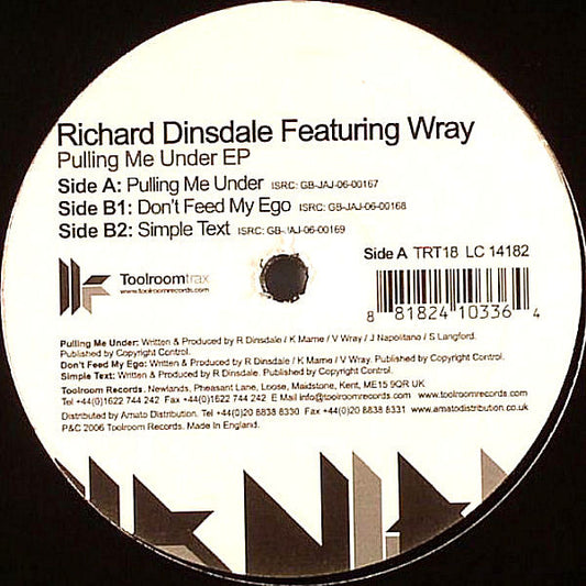 Richard Dinsdale Featuring Wray* : Pulling Me Under EP (12", EP)