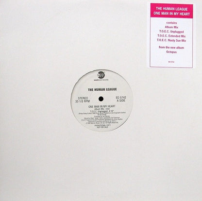 The Human League : One Man In My Heart (12", Promo)