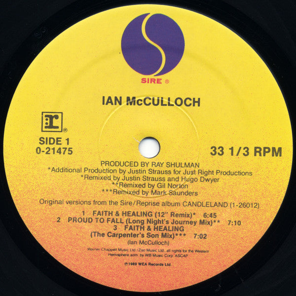 Ian McCulloch : Faith & Healing (12", Maxi)