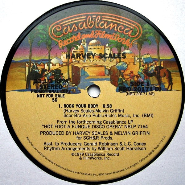 Harvey Scales : Rock Your Body (12", Promo)