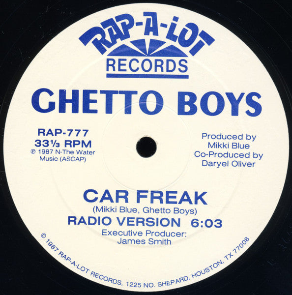 Ghetto Boys* : Car Freak (12", Whi)
