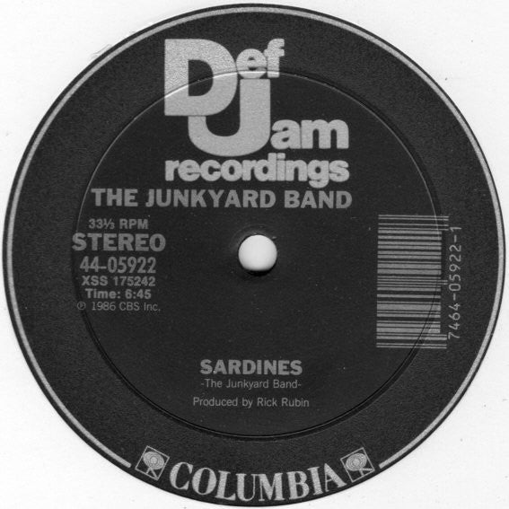 The Junkyard Band : The Word / Sardines (12", Single)