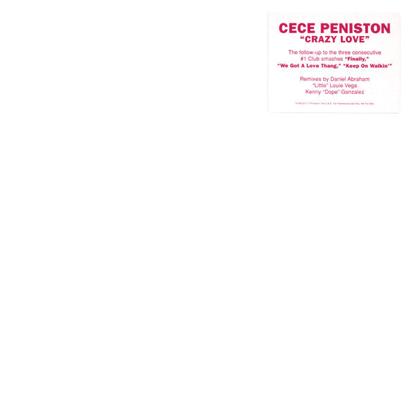 Ce Ce Peniston : Crazy Love (2x12", Single, Promo)