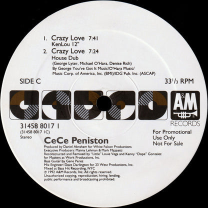 Ce Ce Peniston : Crazy Love (2x12", Single, Promo)