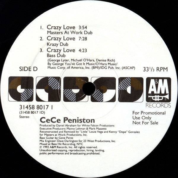 Ce Ce Peniston : Crazy Love (2x12", Single, Promo)
