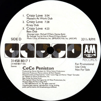 Ce Ce Peniston : Crazy Love (2x12", Single, Promo)