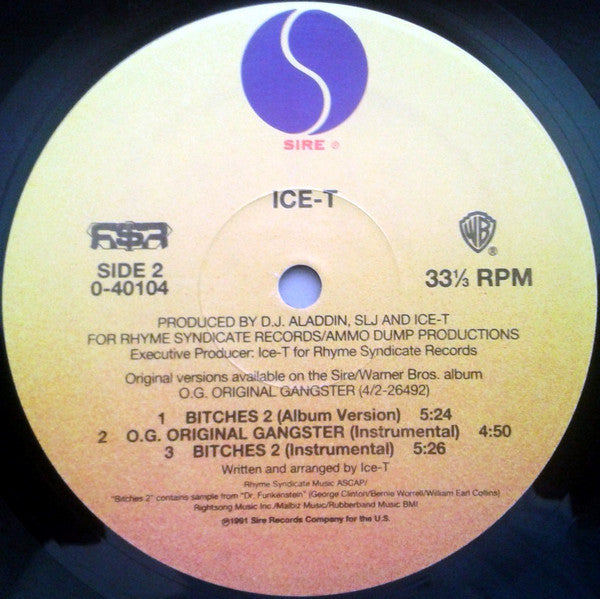 Ice-T : O.G. Original Gangster (12", Maxi)