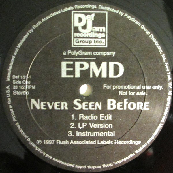 EPMD : Never Seen Before (12", Promo)