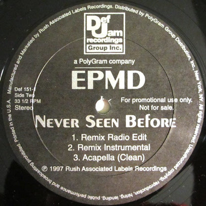 EPMD : Never Seen Before (12", Promo)