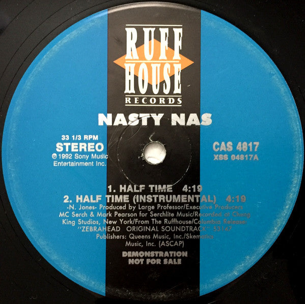 Nasty Nas* : Half Time (12", Promo)