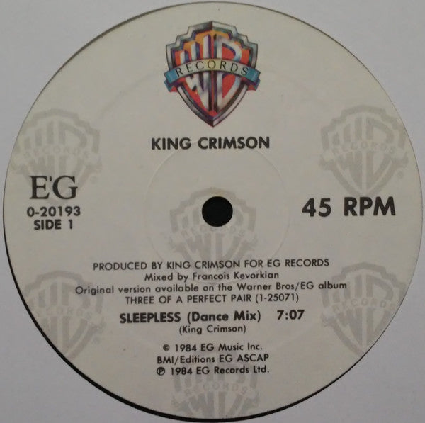 King Crimson : Sleepless (12", Maxi)