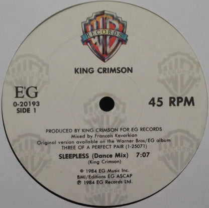 King Crimson : Sleepless (12", Maxi)