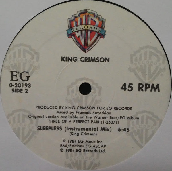 King Crimson : Sleepless (12", Maxi)