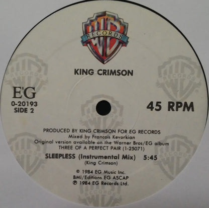 King Crimson : Sleepless (12", Maxi)
