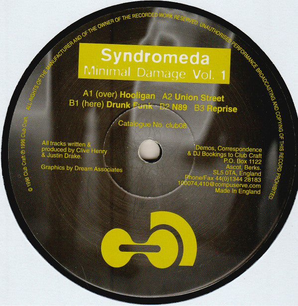 Syndromeda (2) : Minimal Damage Vol. 1 (12")