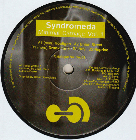 Syndromeda (2) : Minimal Damage Vol. 1 (12")