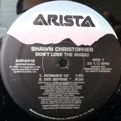 Shawn Christopher : Don't Lose The Magic (12", Promo)
